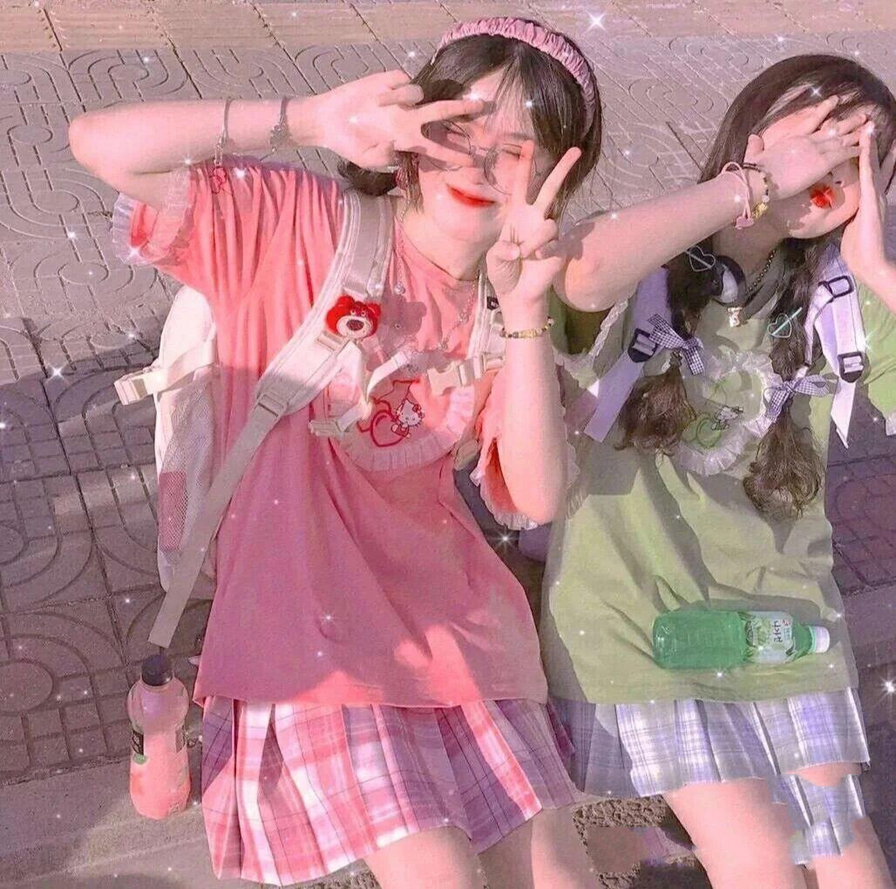 可爱的闺蜜头像真人版