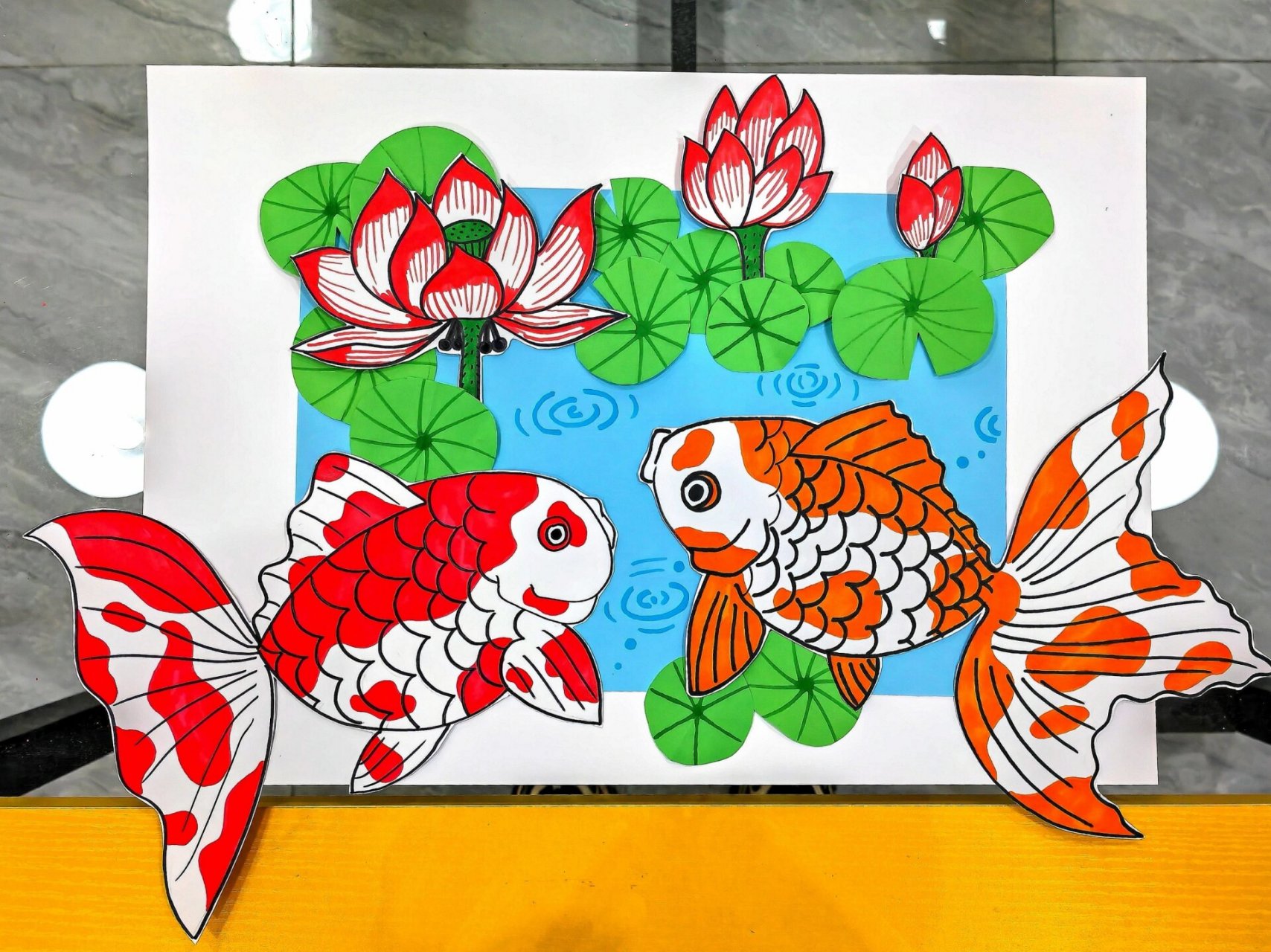 少儿创意美术——鱼戏莲叶间 春季艺术课程