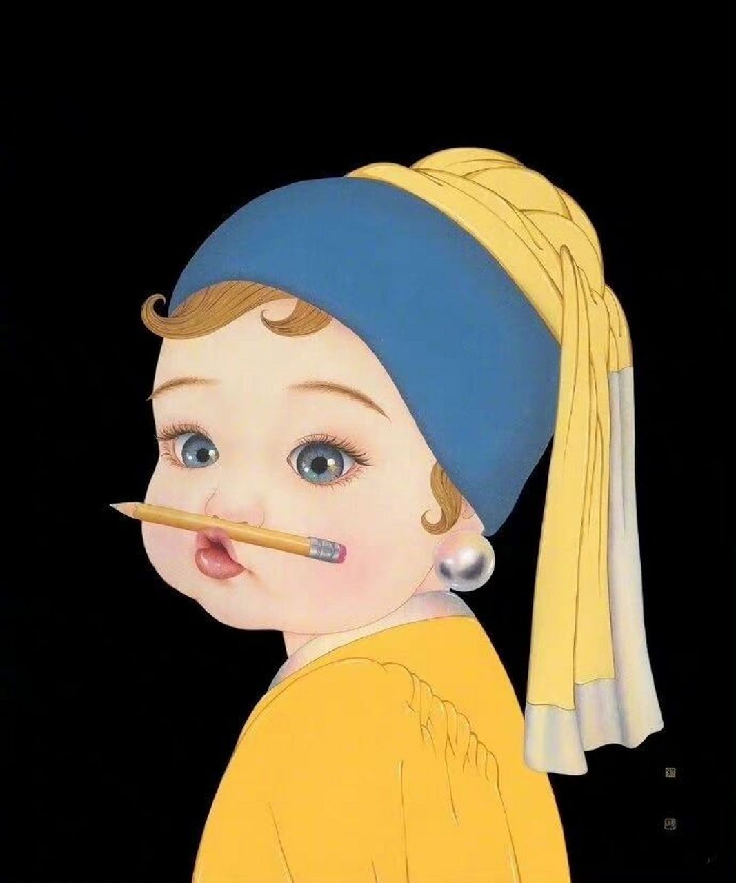 文艺复兴系列的可爱复古头像 画工太棒了,唯妙唯俏,可爱治愈   插画师