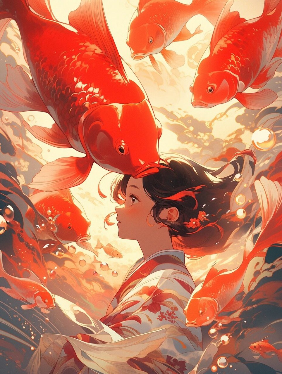 当然是你的锦鲤女孩啦91丨头像壁纸分享 "是我吖,你的锦鲤女孩"