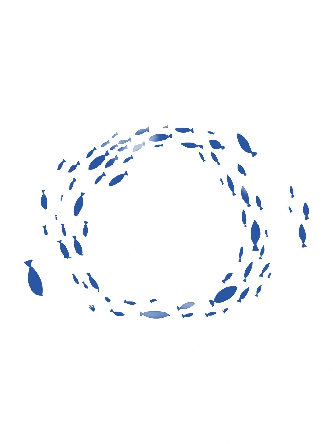 那就来一波鱼群剪影素材吧!