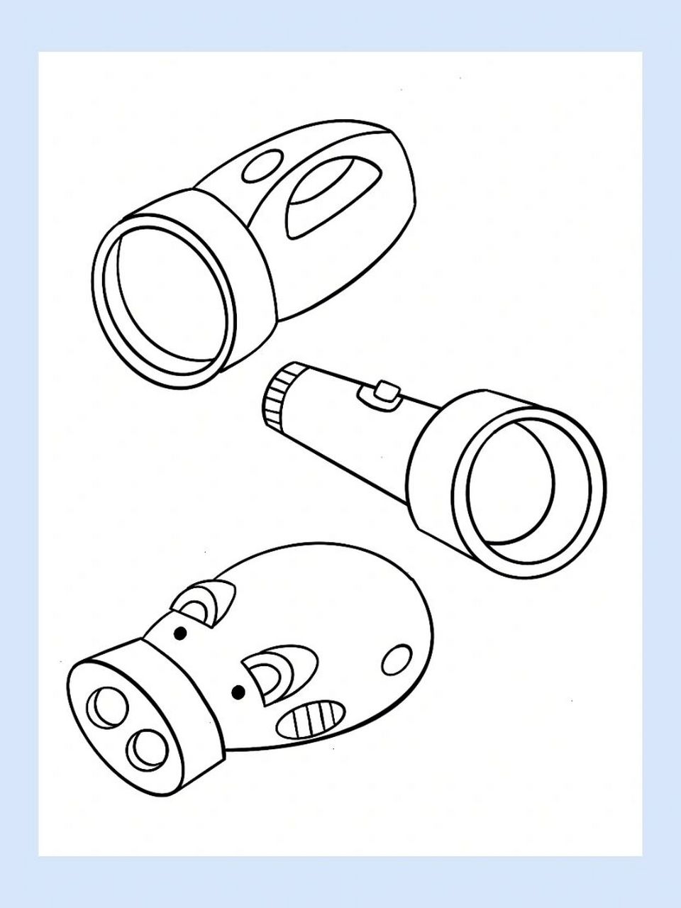 神奇的手电筒儿童画图片