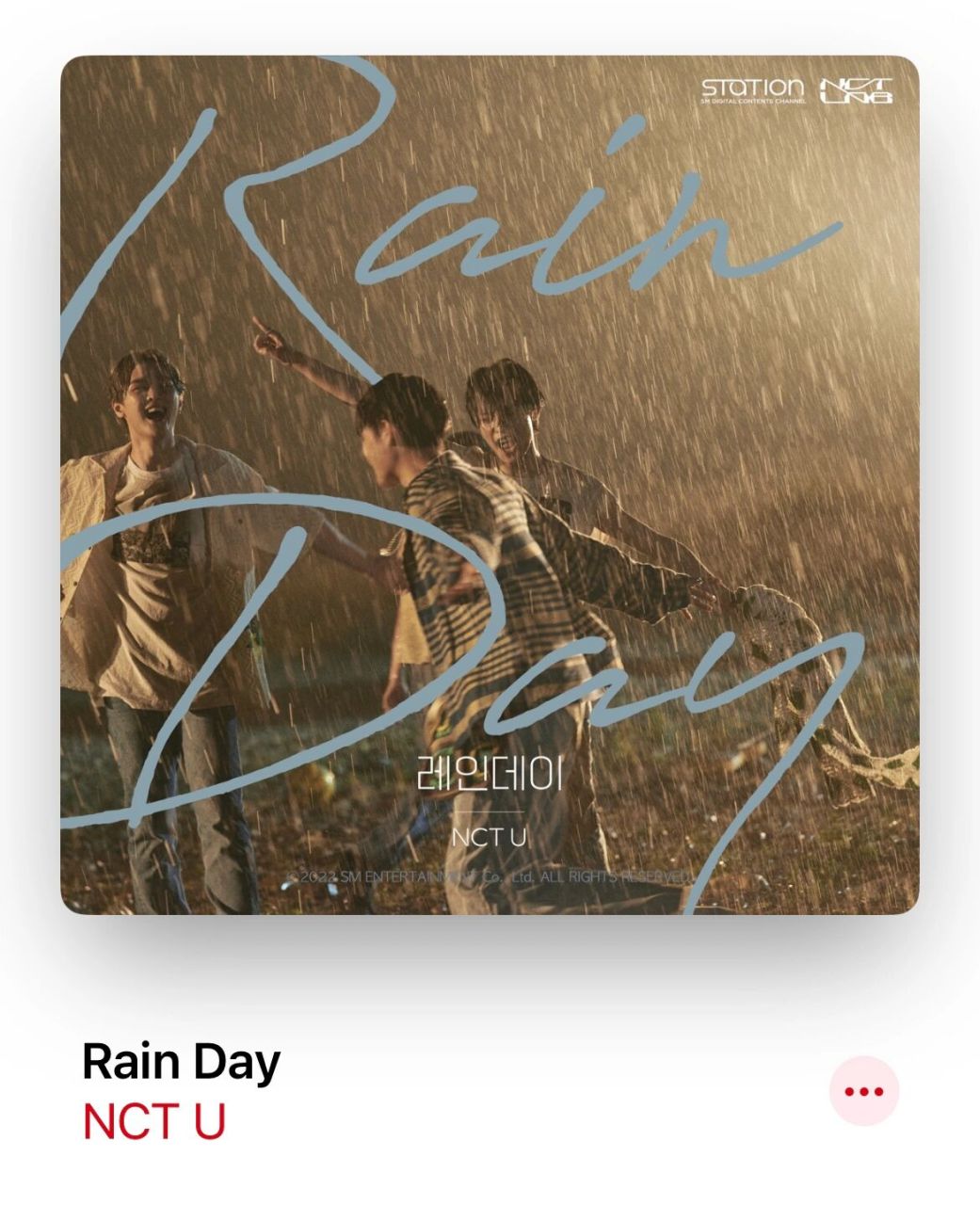 今日kpop男团歌曲分享:nct u 《rain day》nct u 今天刚好下了雨,是