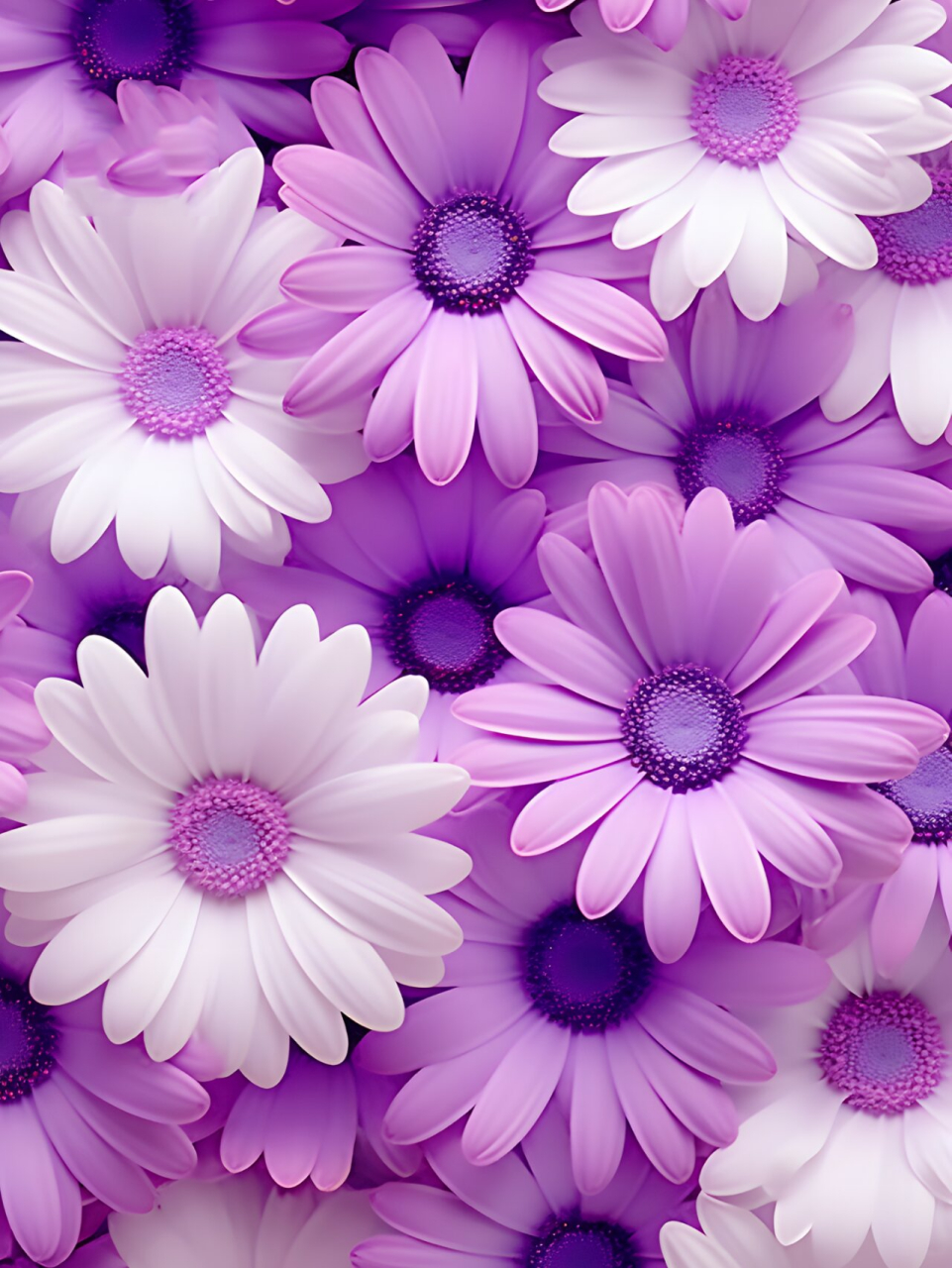 紫|4k高清壁纸分享 神秘紫色小雏菊 # 