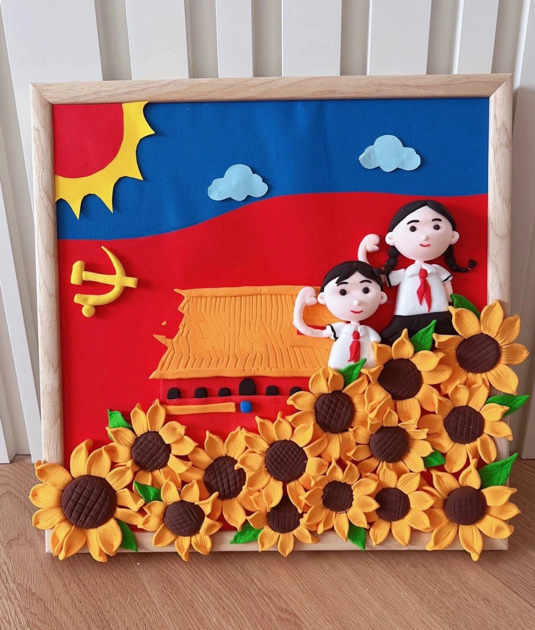 轻粘土作品 童心向党 喜迎二十大争做好队员