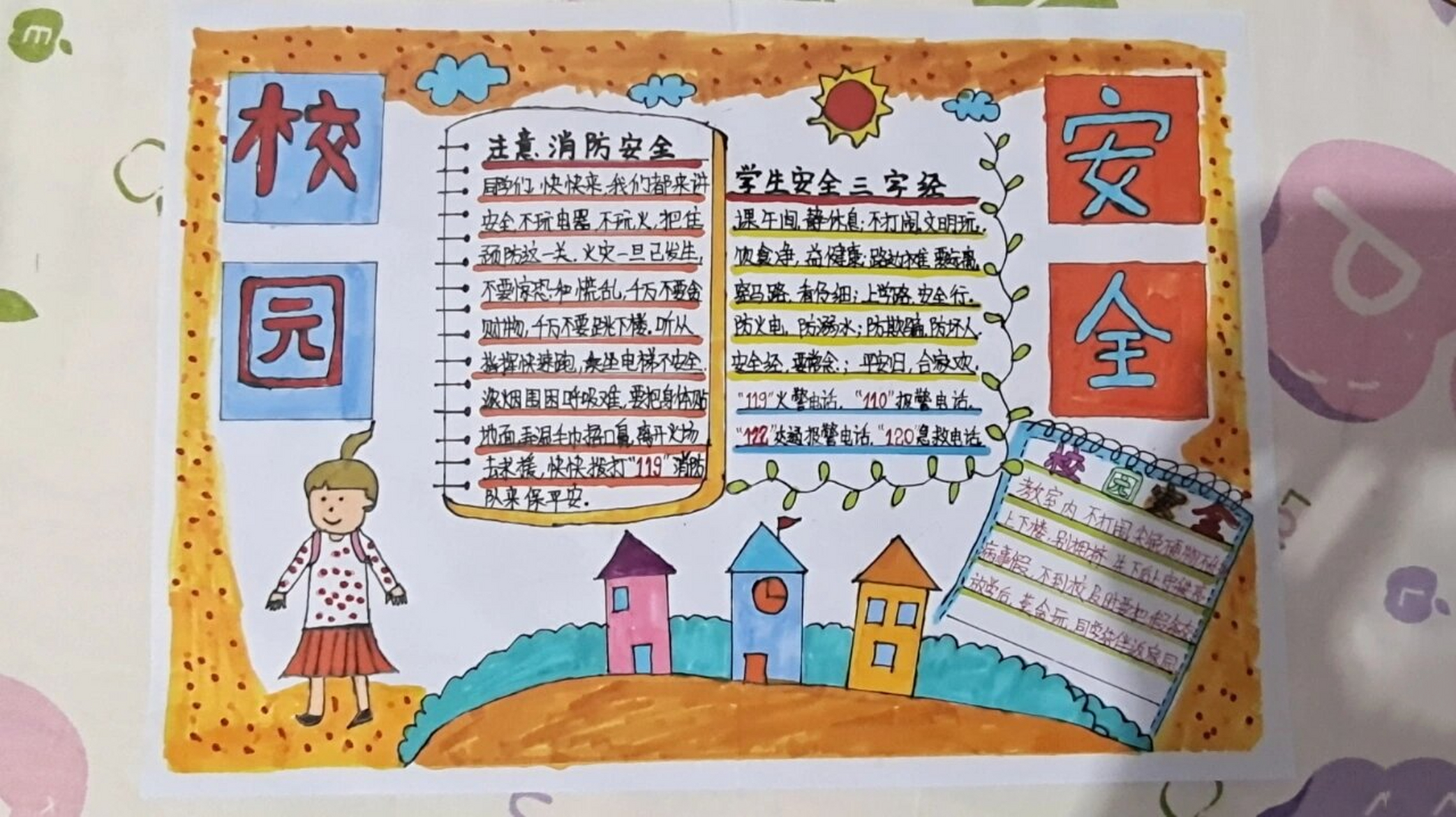 校园安全手抄报