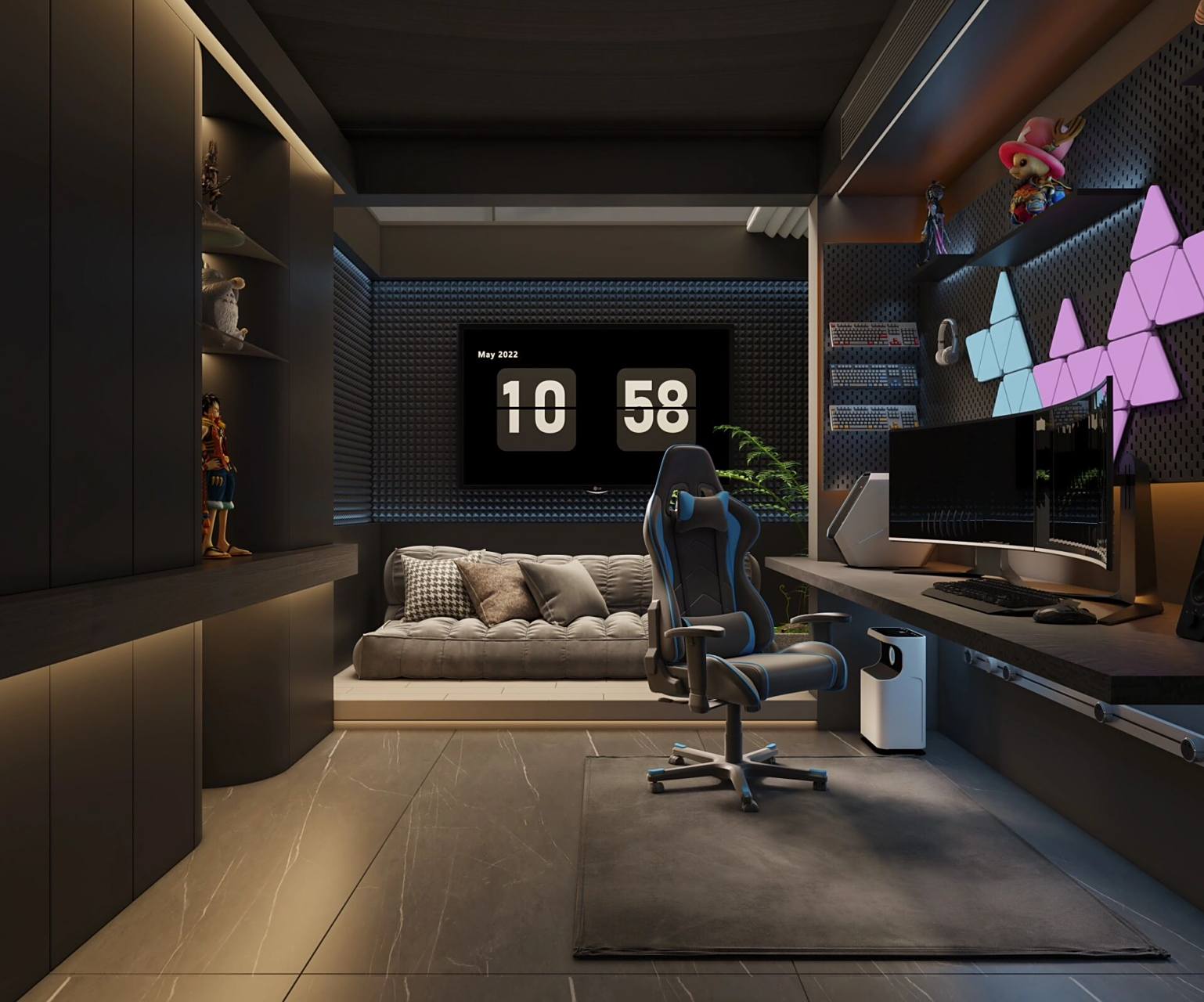 电竞房这样设计真的香 男人最简单的快乐或许就是在独属于我的空间里