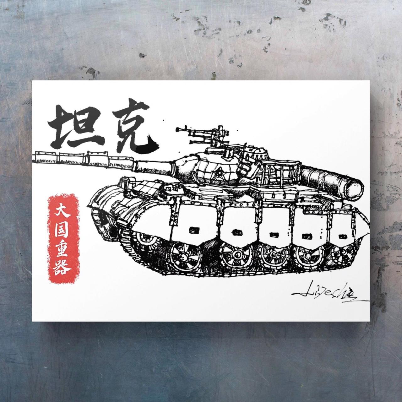 节带孩子们去了岳阳临湘6501军事基地写生,1小时作品, 直接拿勾线笔画