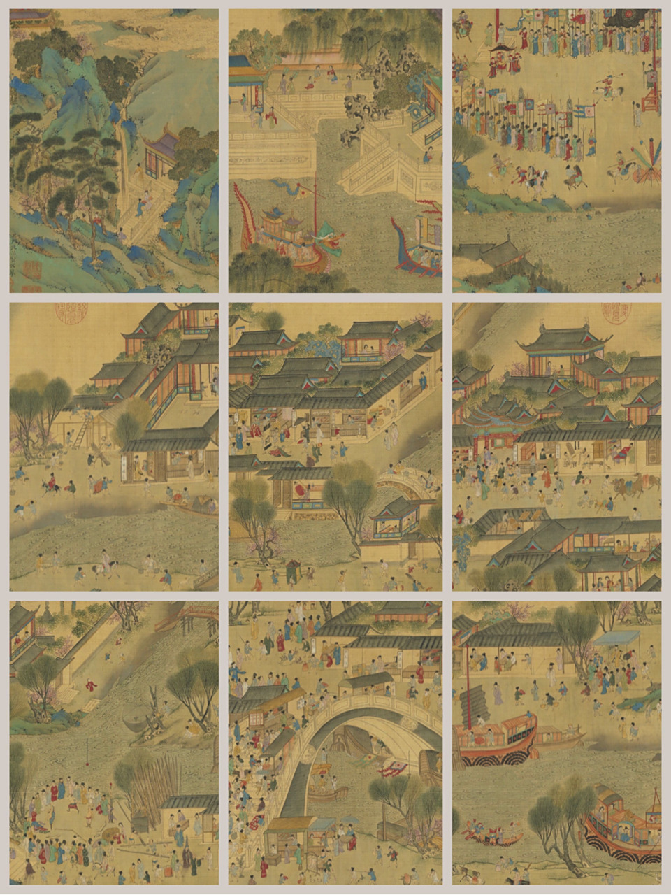 清明上河图·明代仇英·国画工笔风俗画民俗 台北故宫博物院藏/自跋