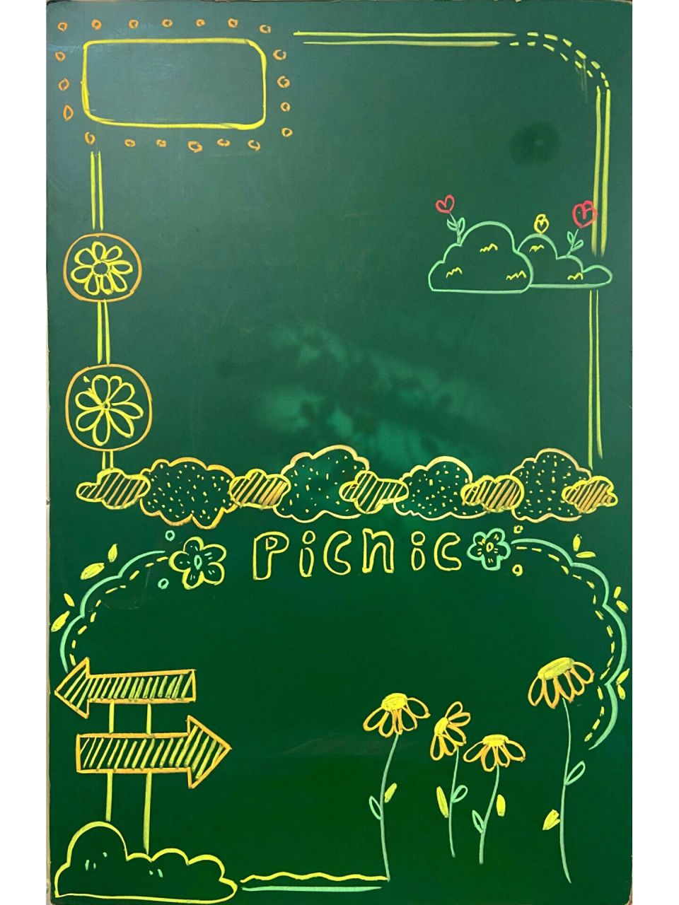 黑板报|粉笔画61一些边框