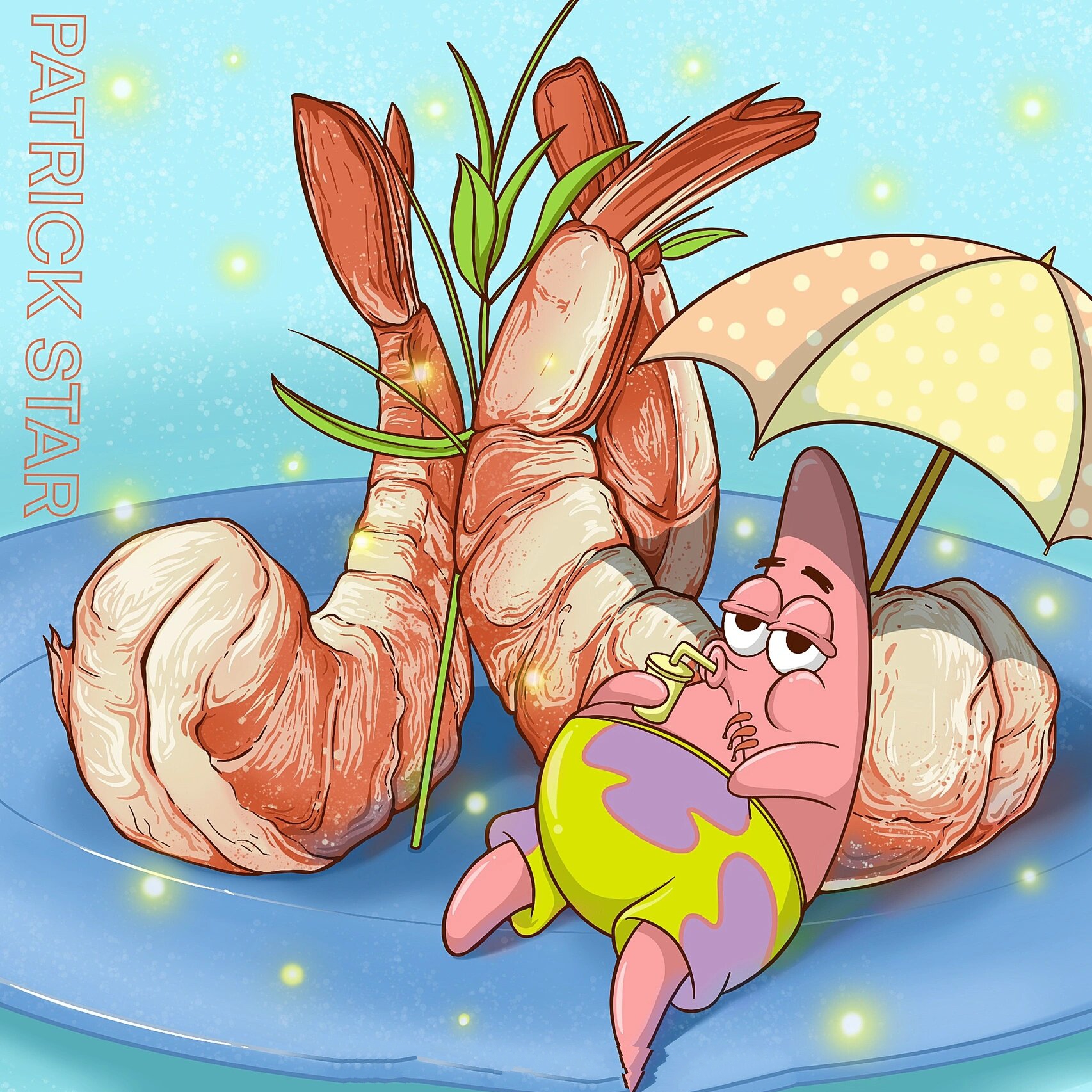 美食插画|白灼虾🦐