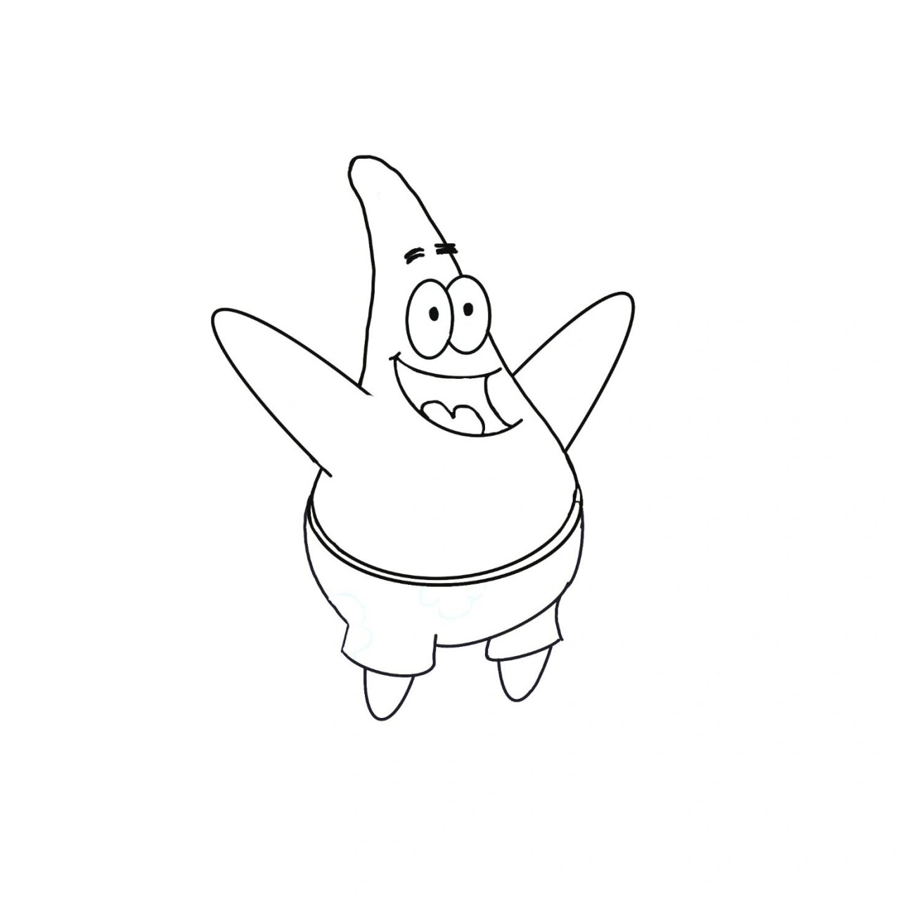 派大星|简笔画|内附教程|一起画起来吧