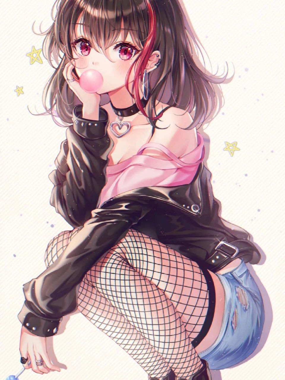 动漫分享‖谁会拒绝可爱的渔网小姐姐呢 9张动漫渔网二次元小姐姐