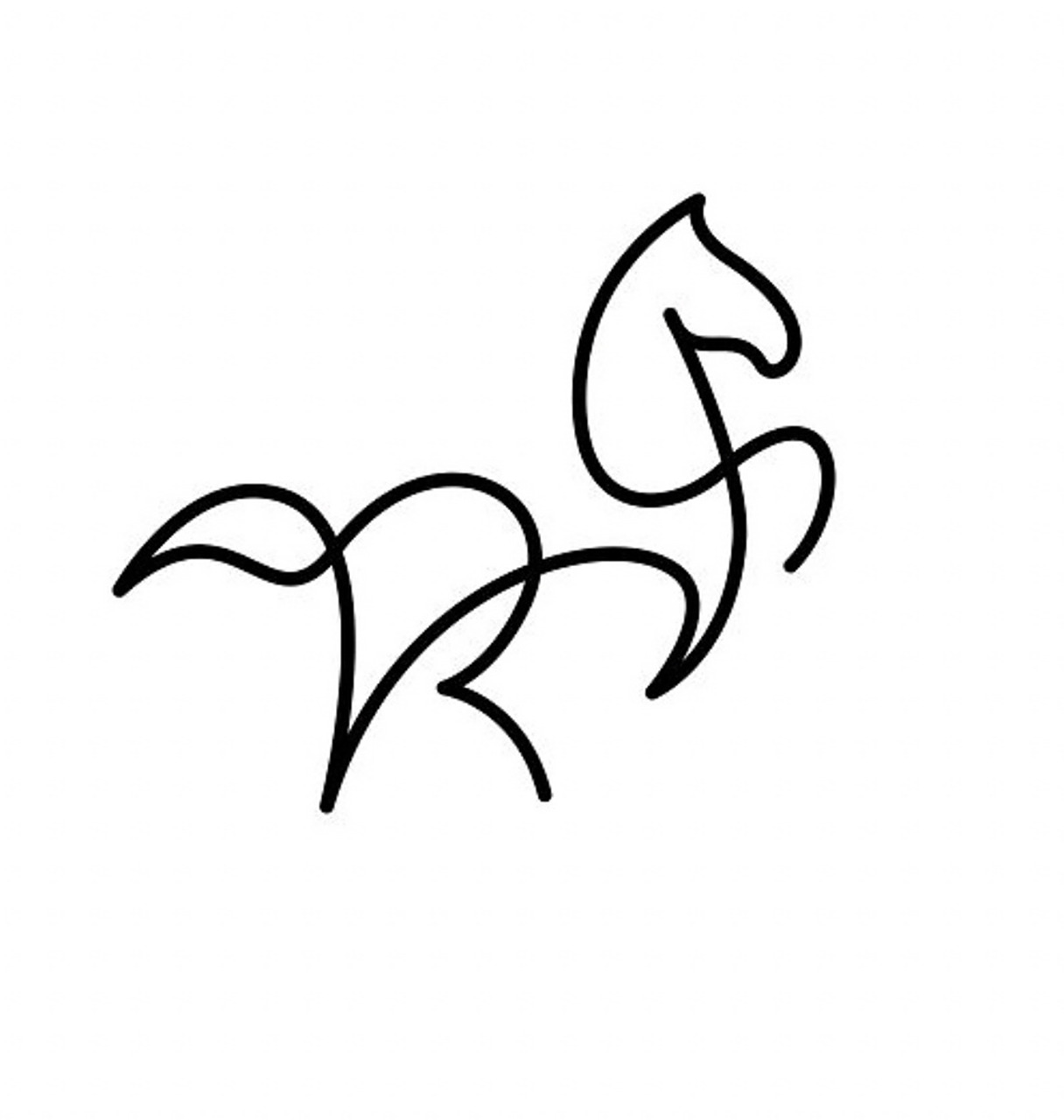 挑战一笔画动物-马 有手就可以,一起来试试吧!评论区晒图哦