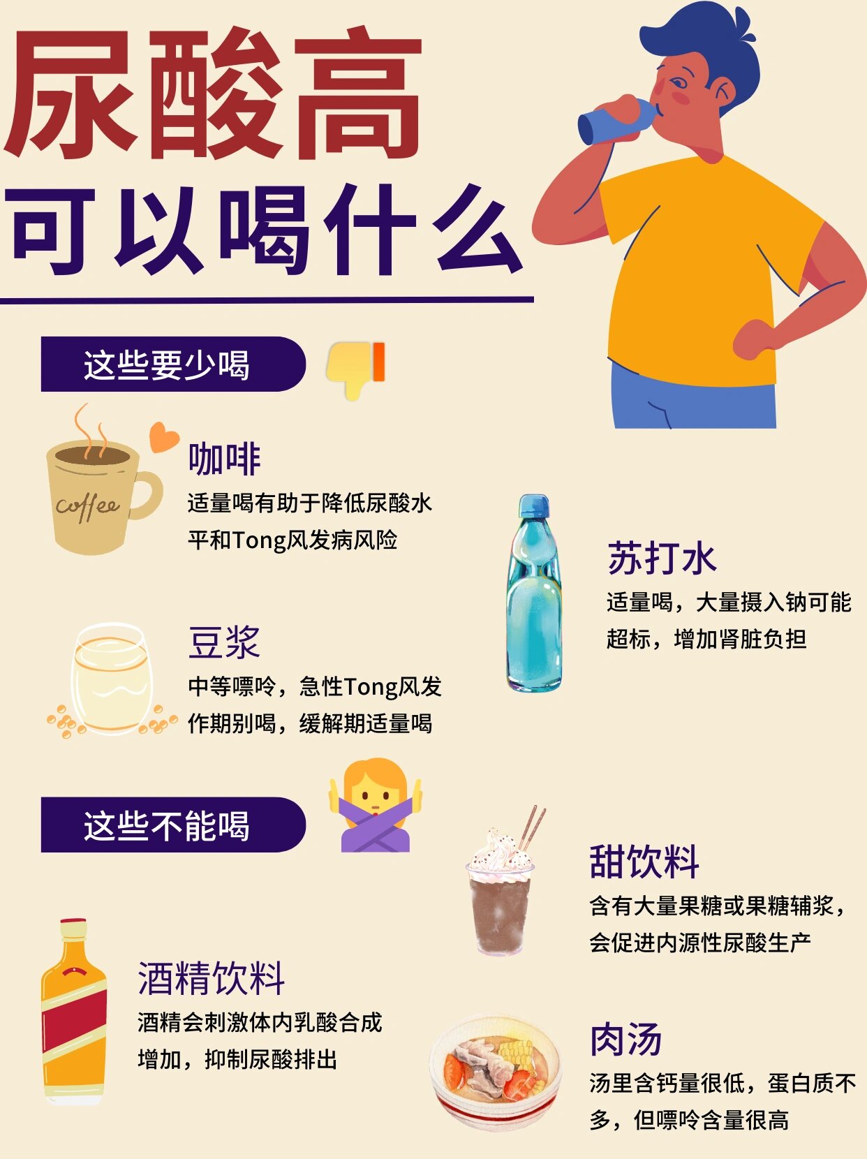 痛风多喝水图片