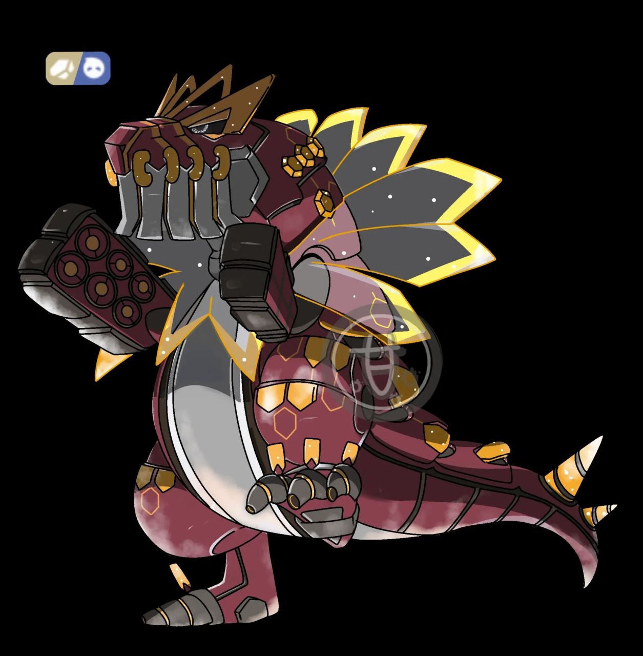 【原创宝可梦】铁君王 怪颚龙的悖谬种,与其他的悖谬种不同,这只兼具