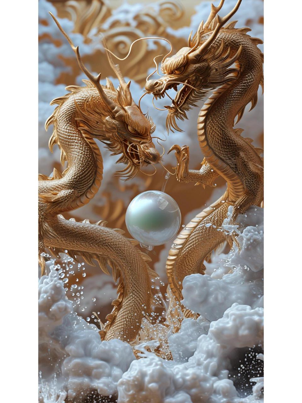 金龙戏珠,财富权力的能量(含关键词) 二龙戏珠是风水中一个常见的图案