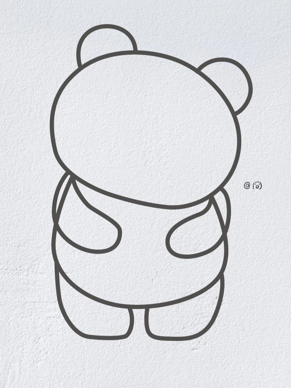 动物简笔画之可爱的大熊猫(内附过程图)