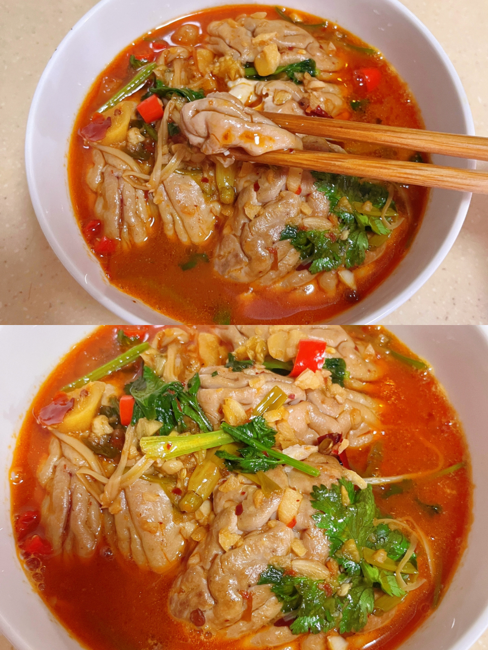 做饭7661516615天7615麻辣猪脑花6015鲜香滑 在家就