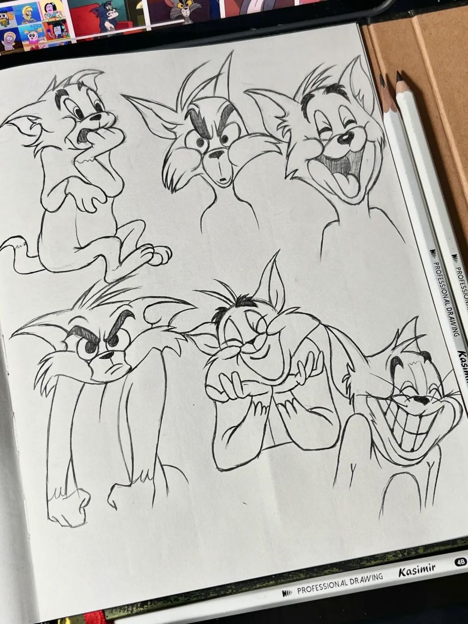 速写|汤姆 猫和老鼠里面汤姆各种各样的表情 7315:卡西米尔