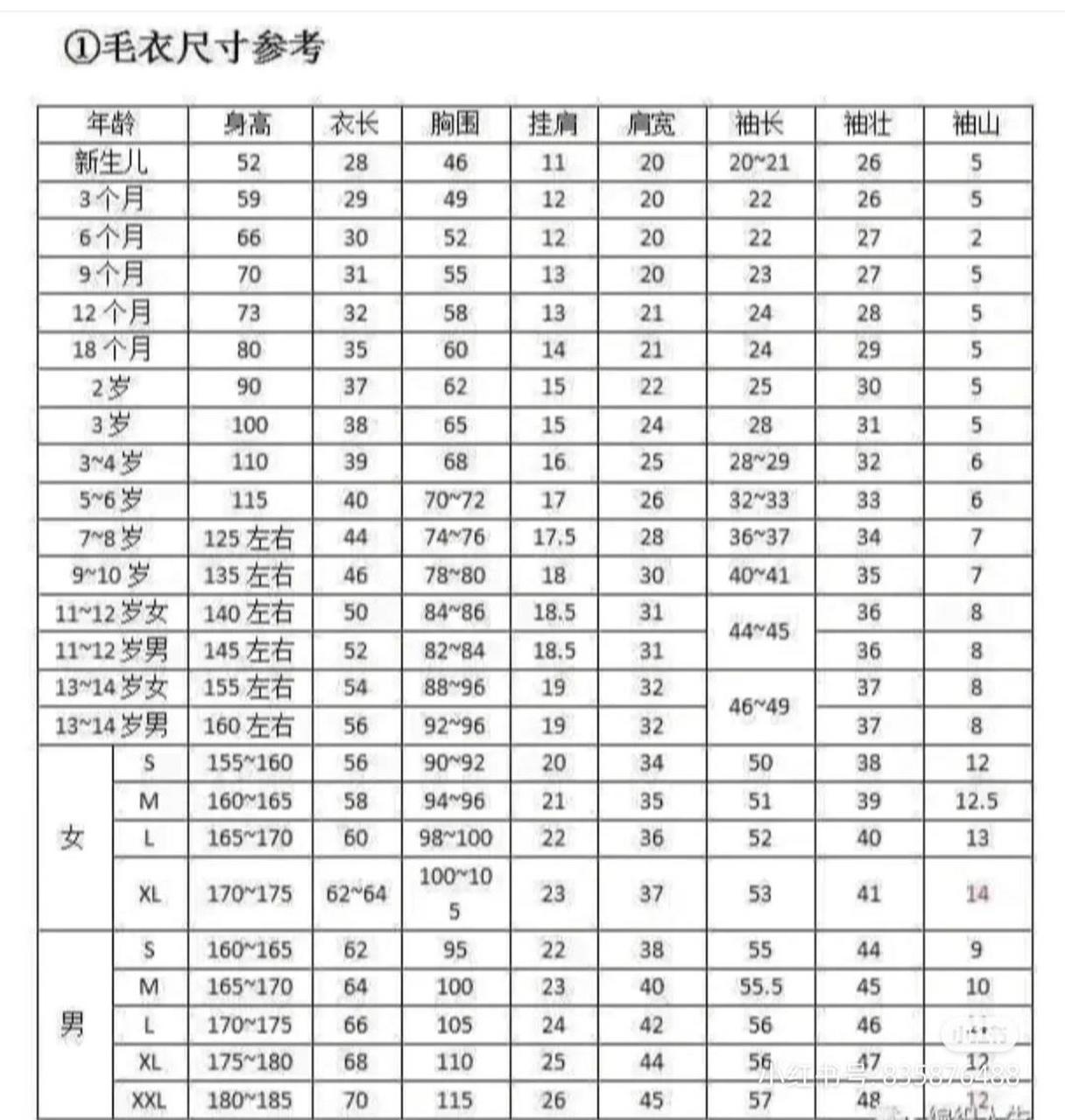 儿童毛衣育克长度图片