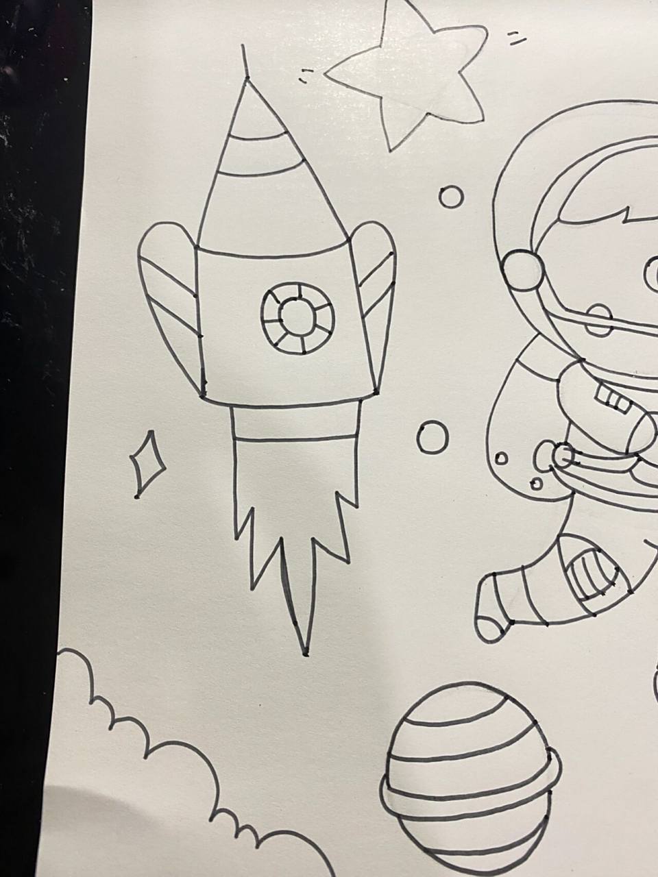 考编 太空,我的梦想主题画 临摹