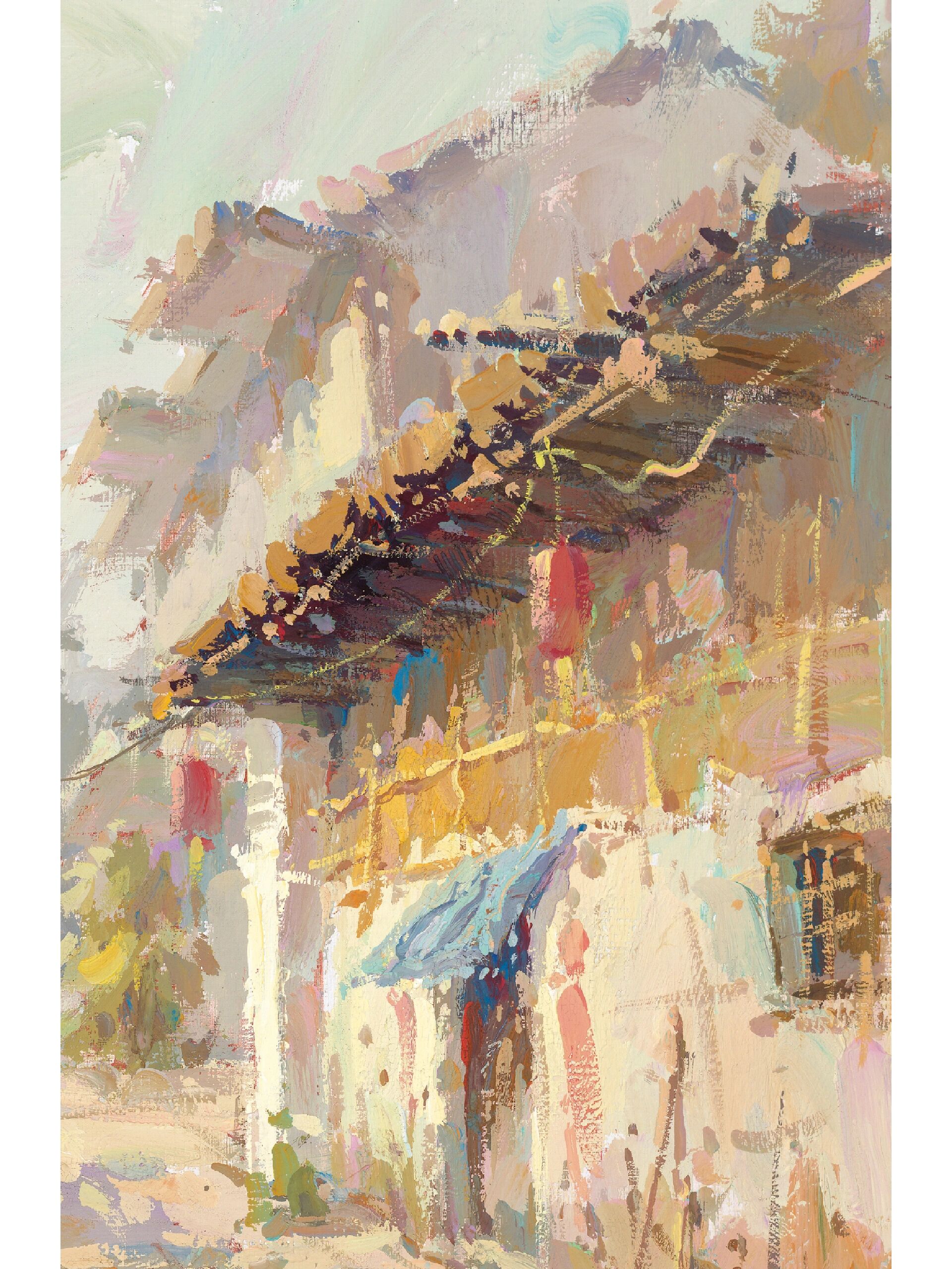 色彩风景屋檐合集,屋檐会画了吗