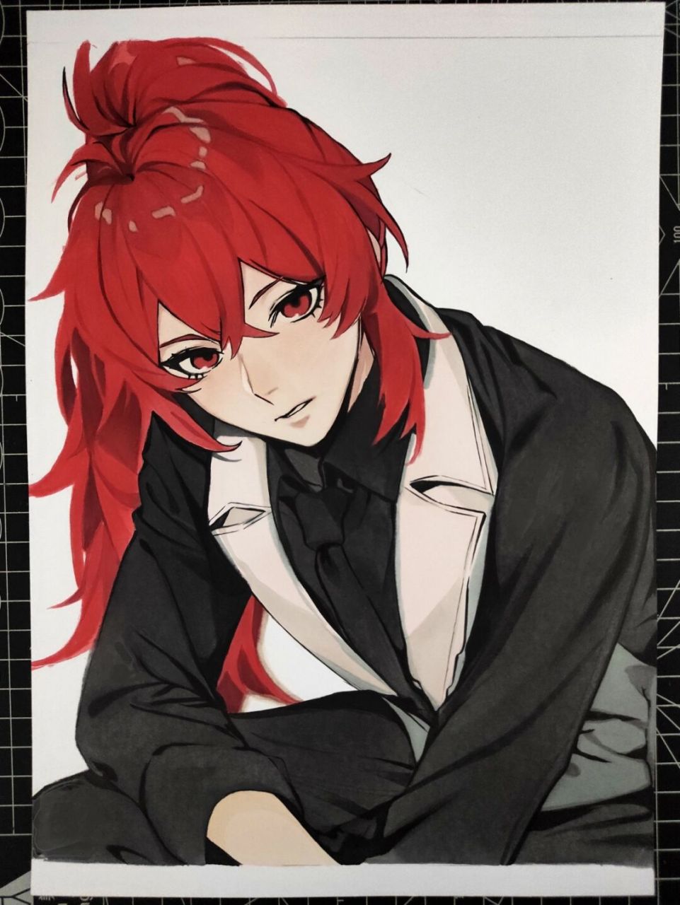 高马尾姥爷 帅#迪卢克# #临摹