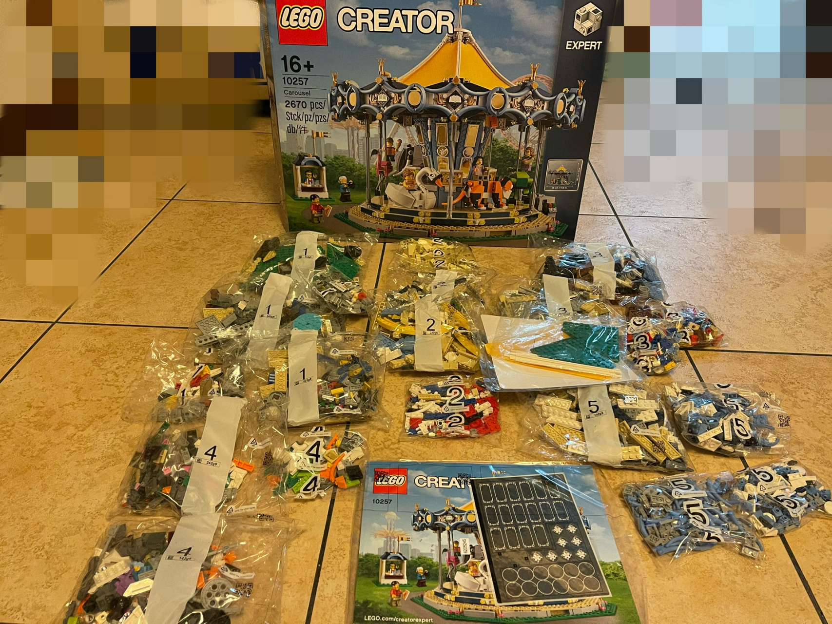 乐高笔记之乐高10257 初代旋转木马10196的复刻版 但是没有了发杉件
