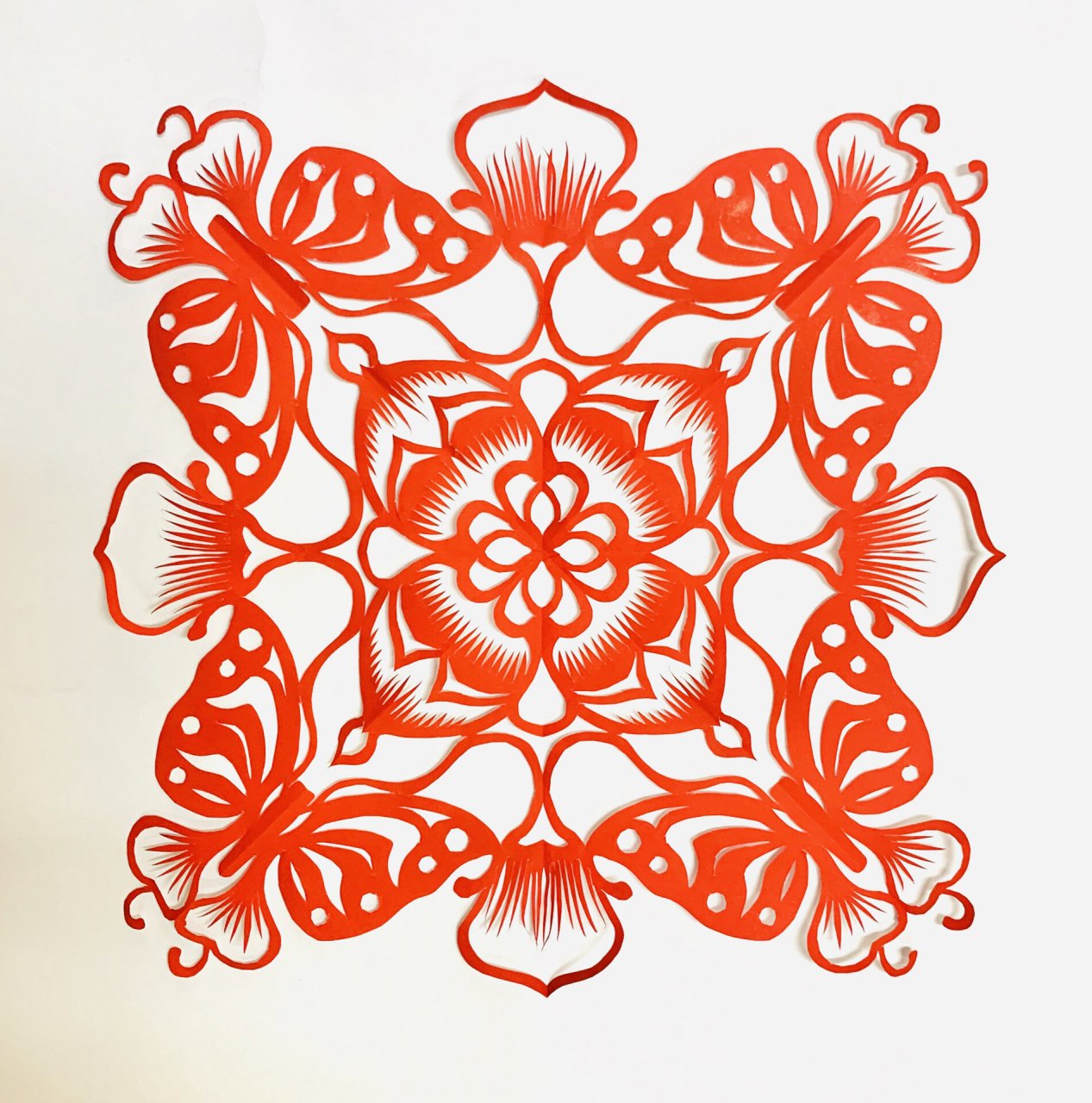 剪纸 对称剪纸,消磨时间之作