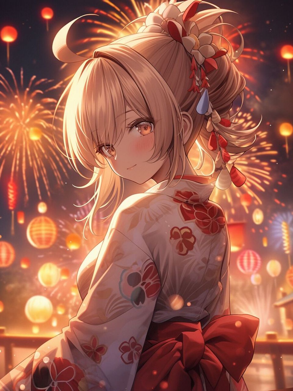 【原神插画】宵宫丨精美壁纸 (含完整咒语)左下角