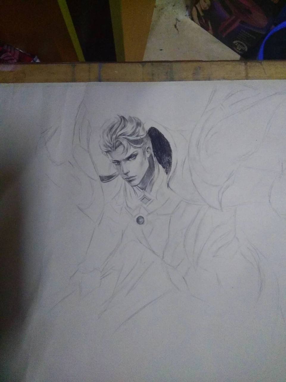 画个凯(附步骤) 大学时期画的四开大小素描 用时大概一天多一点没想到