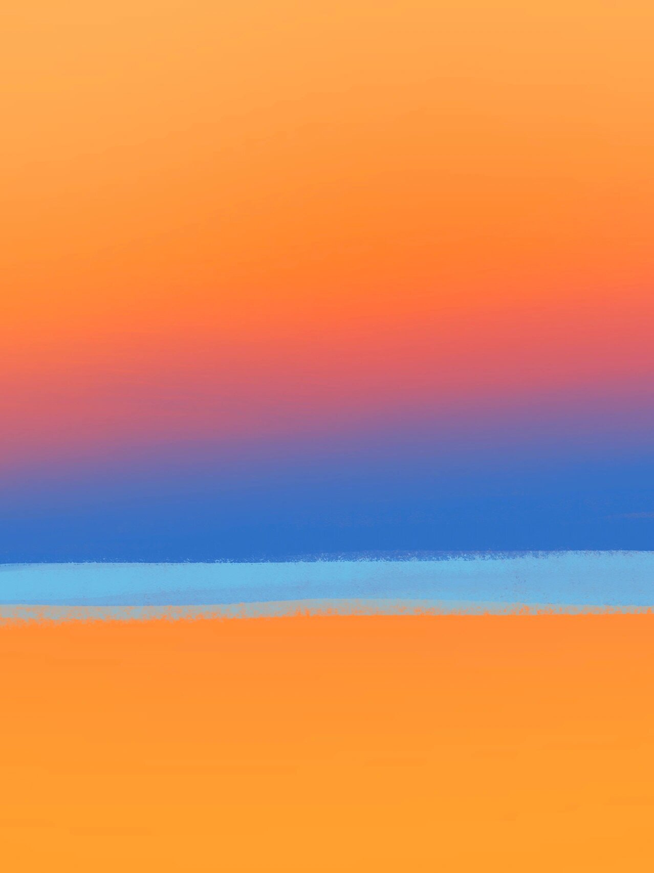 93风景插画丨海上日出丨附过程图 93一眼万年的海上日出 	 7810