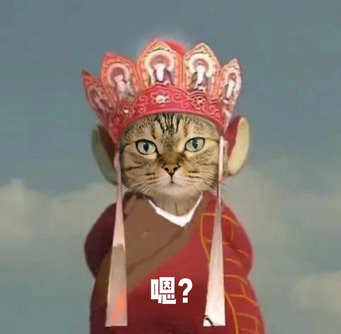 西游记唐僧表情包来惹07 一本正经的小猫咪没错啦