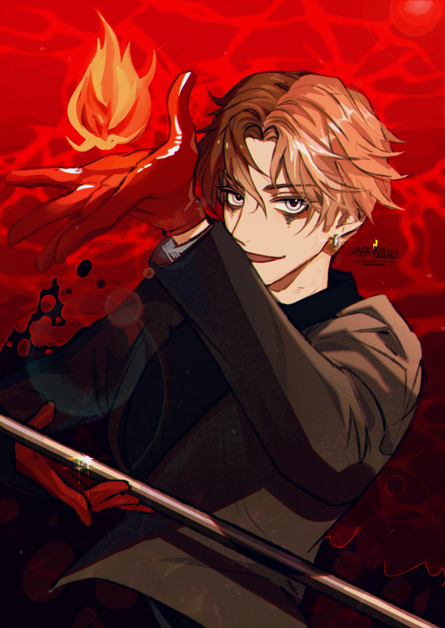 百05度05王嘉尔吧独家手绘王嘉尔   火星飘燎的战场缓缓落幕, 踩