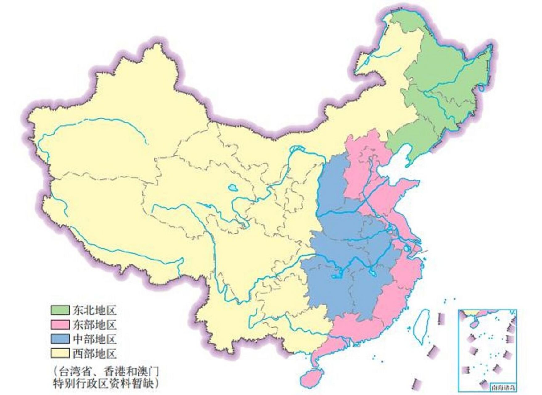 我国四大地区分布图 我国四大地区分布图(东部地区,中部地区,西部地区