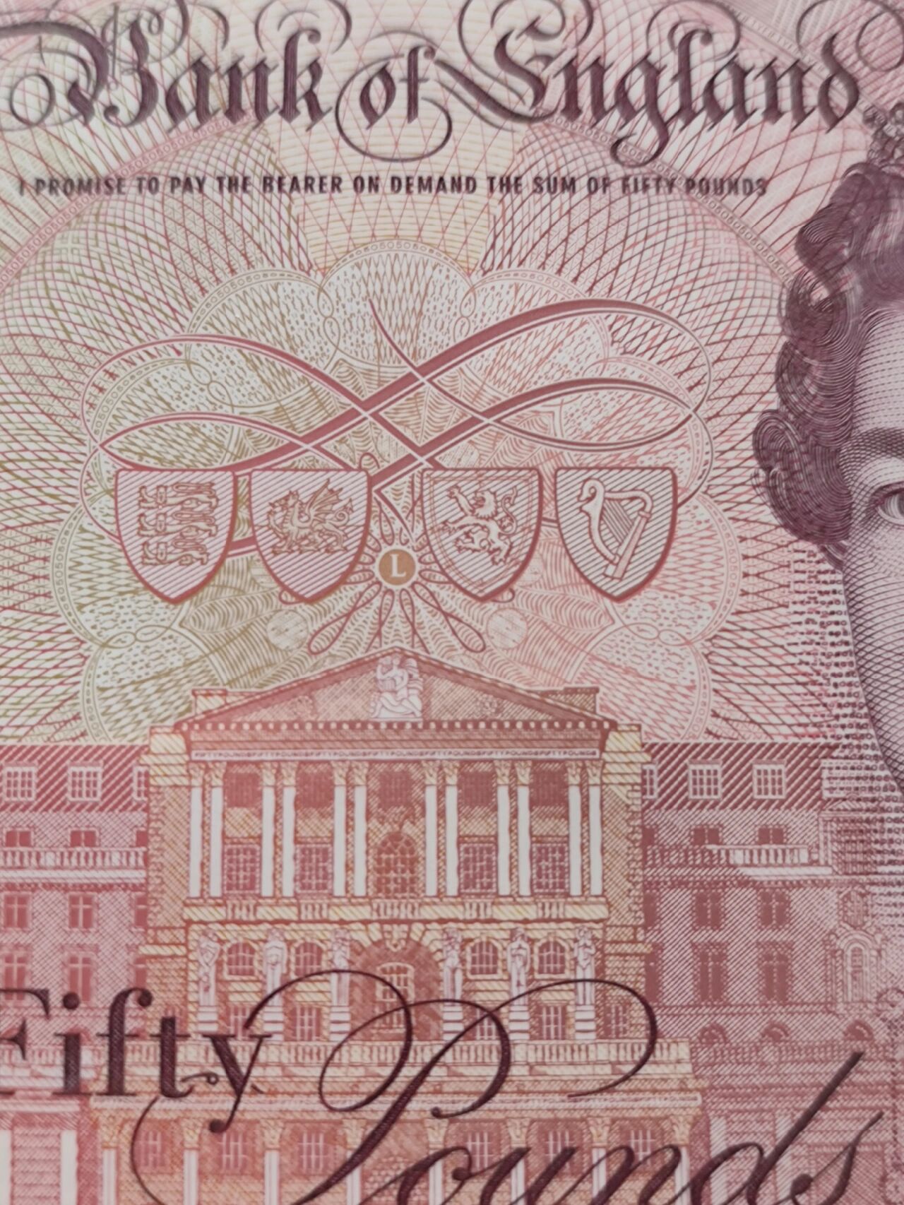 英国50镑塑料钞 女王头像塑料钞