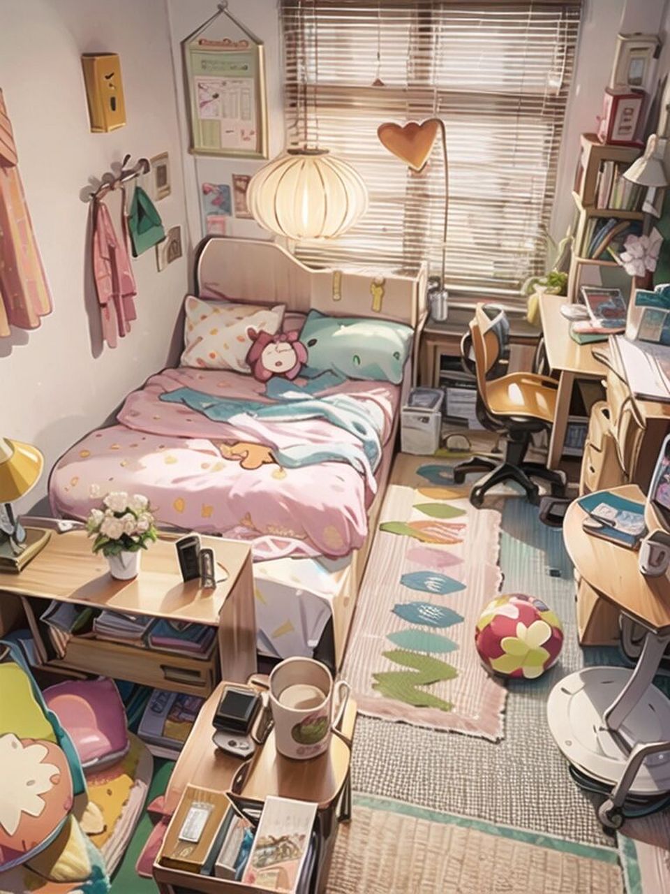 复刻出了日漫里的小卧室!我也算住进日漫里