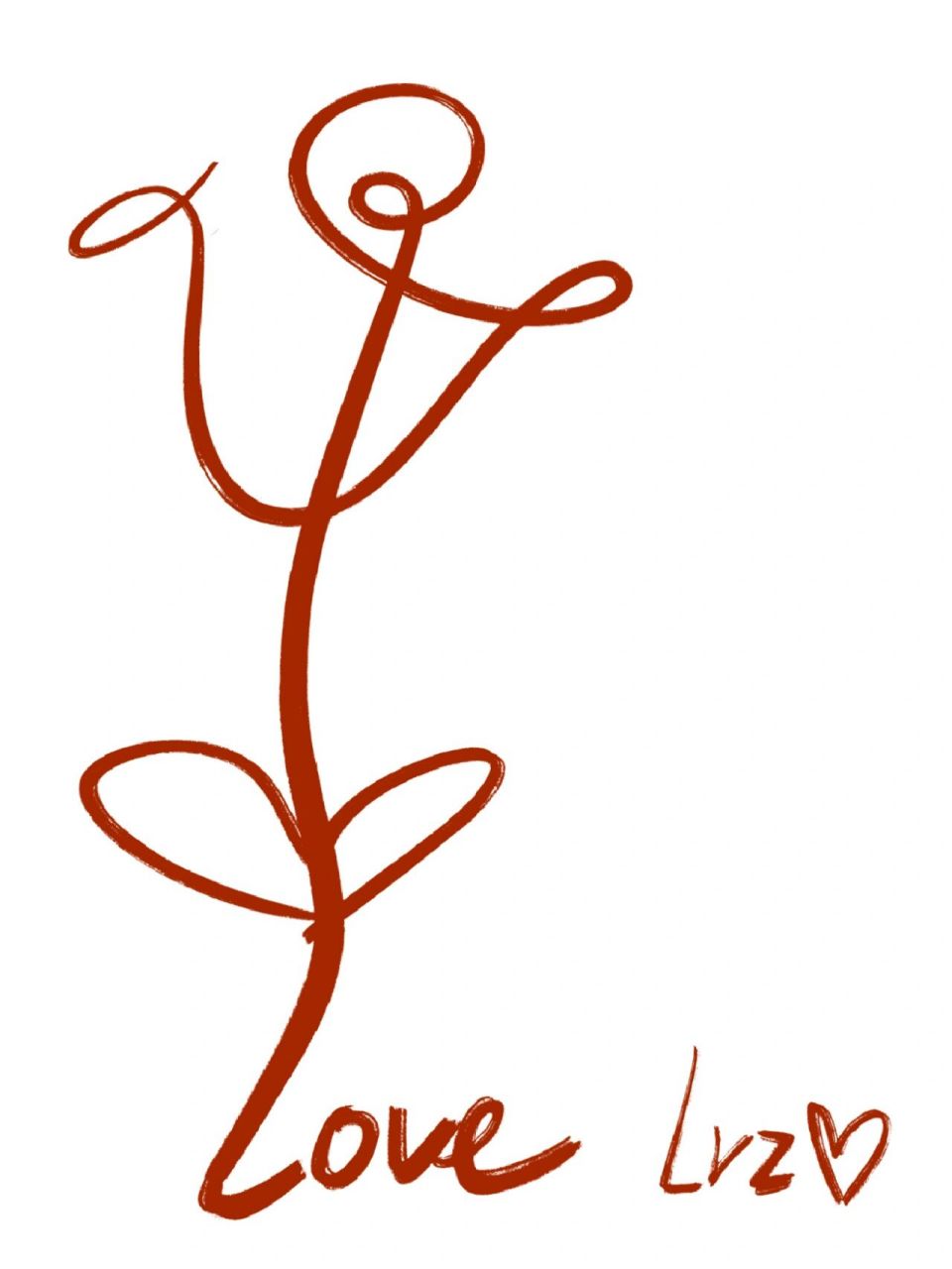 一笔画玫瑰 没有收到花的不要难过,点外卖的时候备注点一份葱花不就好