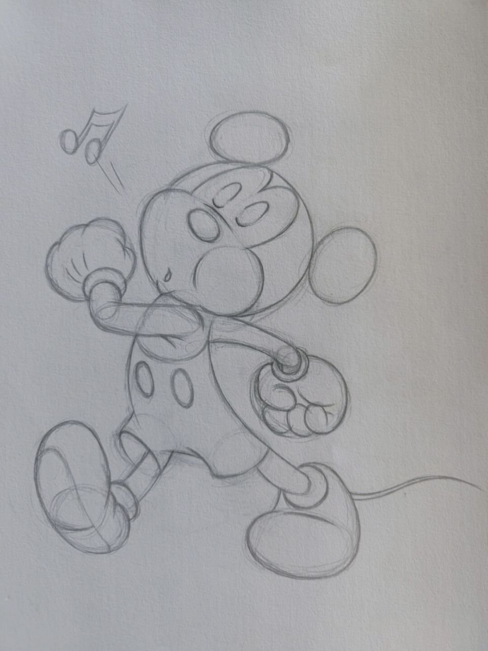 米老鼠简笔画教程 迪士尼动画人物米老鼠简笔画教程 来啦