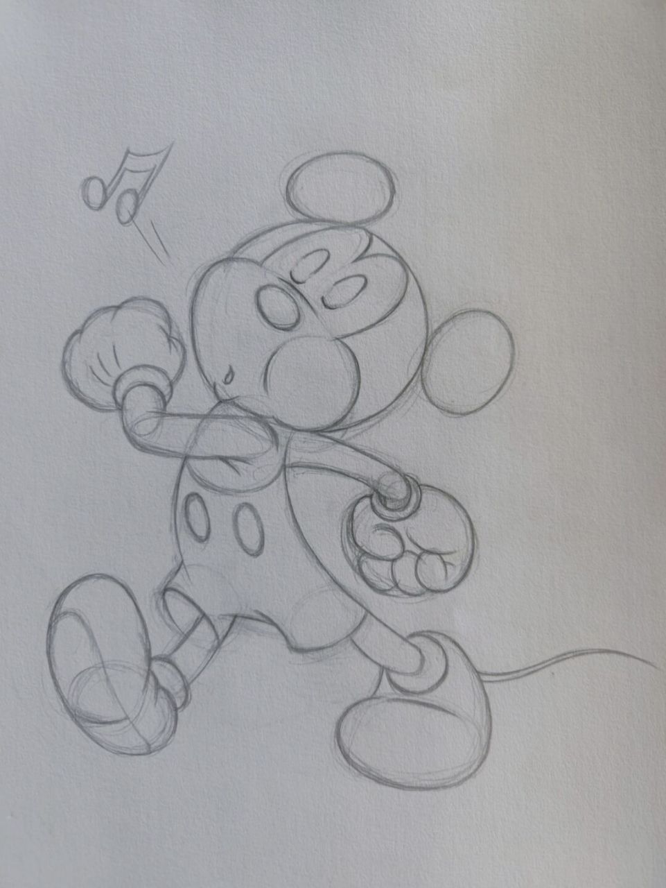 米老鼠简笔画教程 迪士尼动画人物米老鼠简笔画教程 来啦#迪士尼米