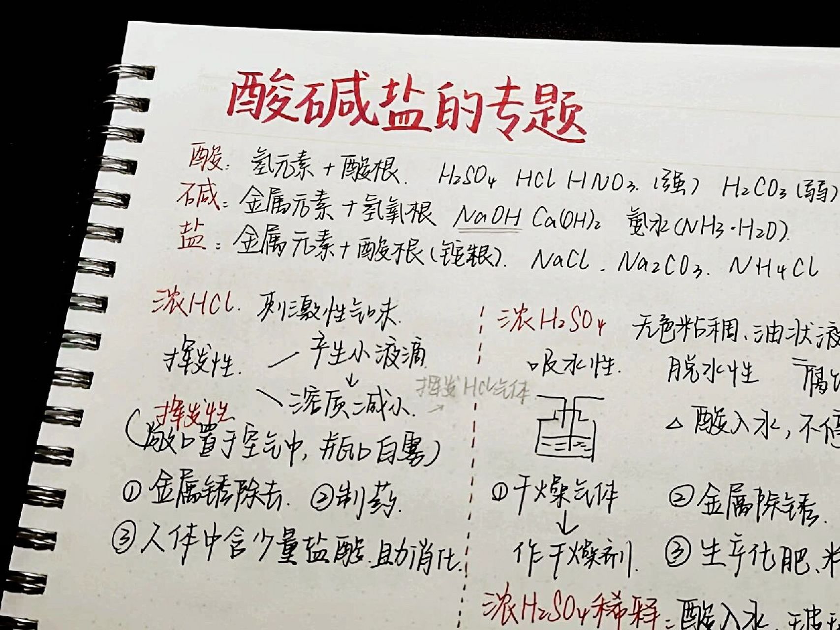 初三酸碱盐|化学笔记 初三化学笔记《酸碱盐专题》八张图能浅浅概括一