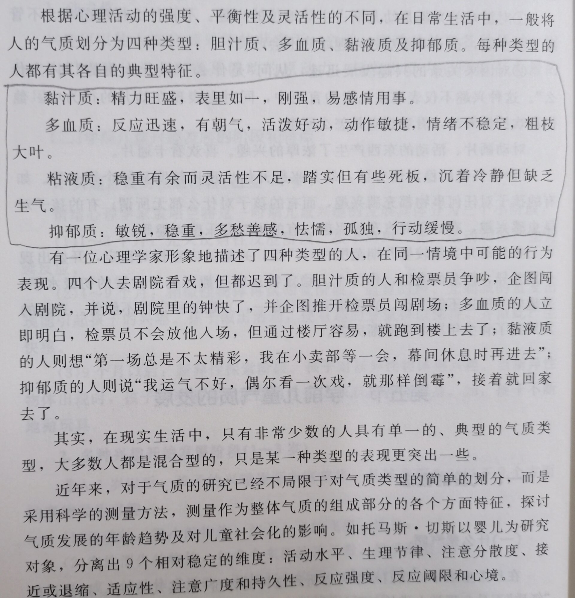 孩子的气质之四种类型以及教育措施 胆汁质 多血质 粘液质 抑郁质