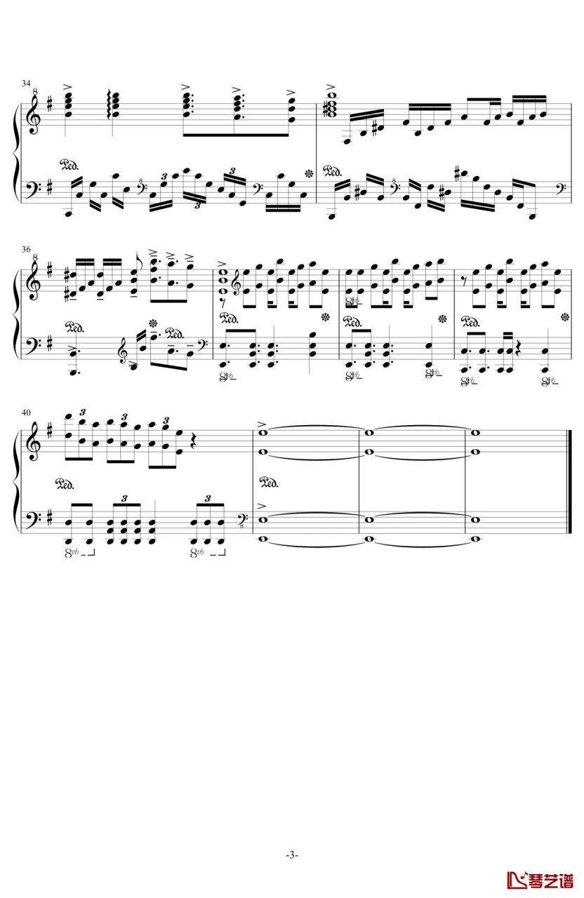 凹凸世界主题曲钢琴谱
