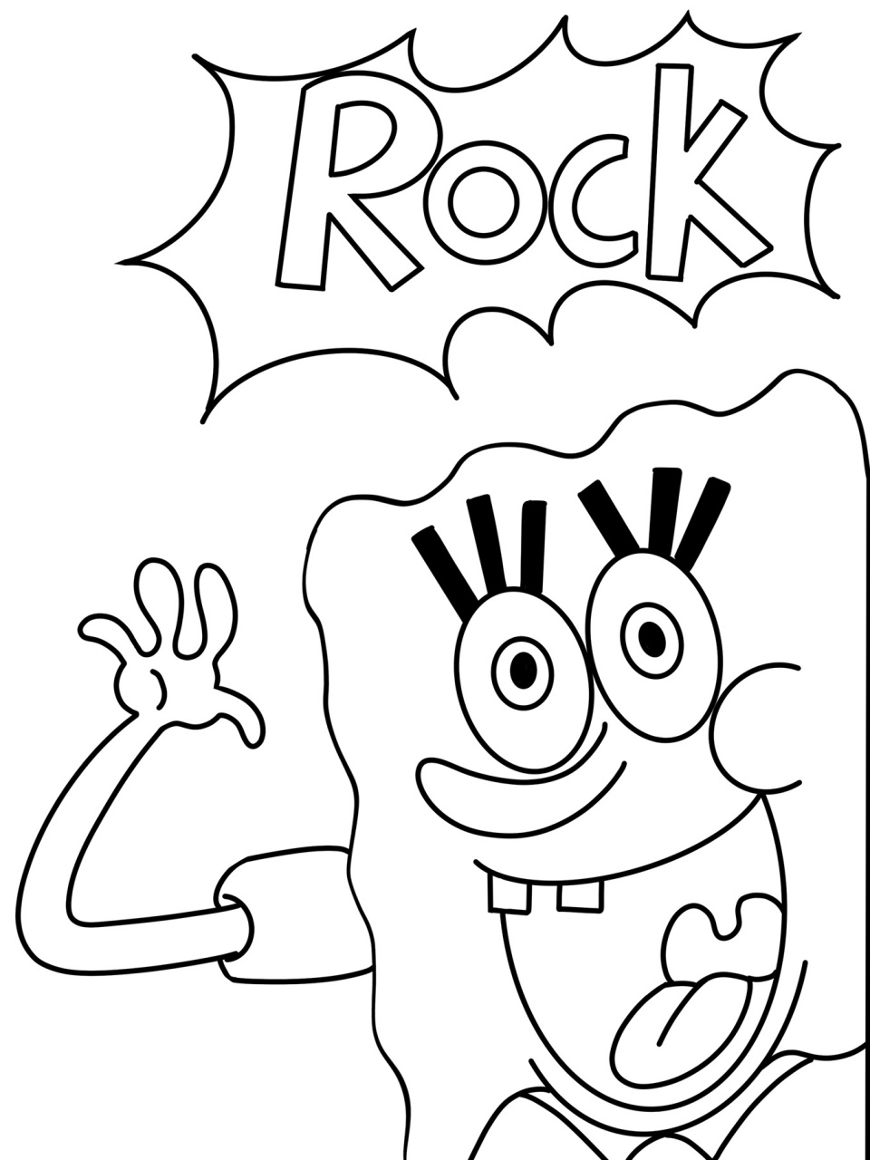 海绵宝宝简笔画 创意画 儿童画 带线稿哦 #儿童简笔画# #创意儿童画