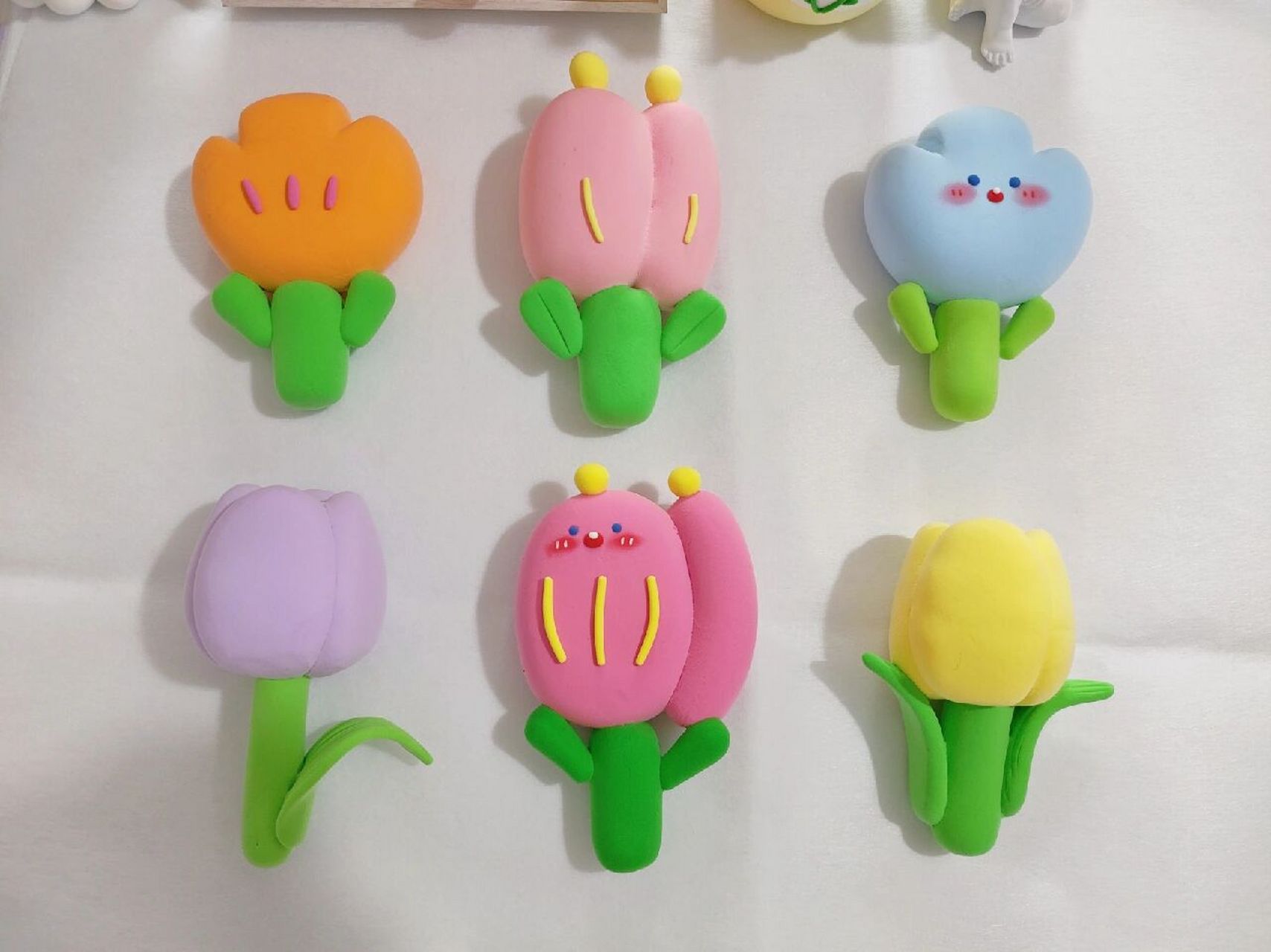 彩色黏土郁金香939393 黏土手工diy的乐趣就是可以拥有好多小