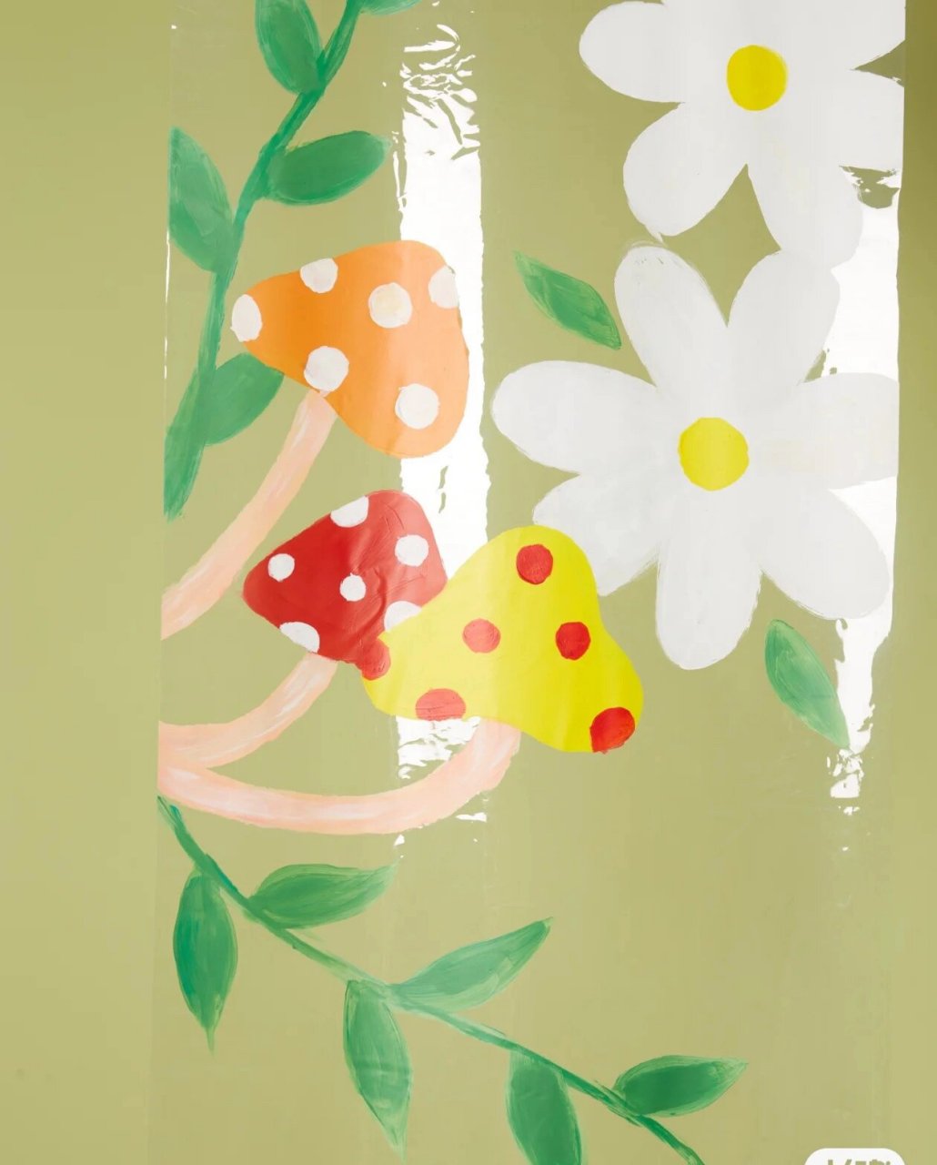 pvc透明膜绘画 环创吊饰 透明塑料片 丙烯画 透明膜