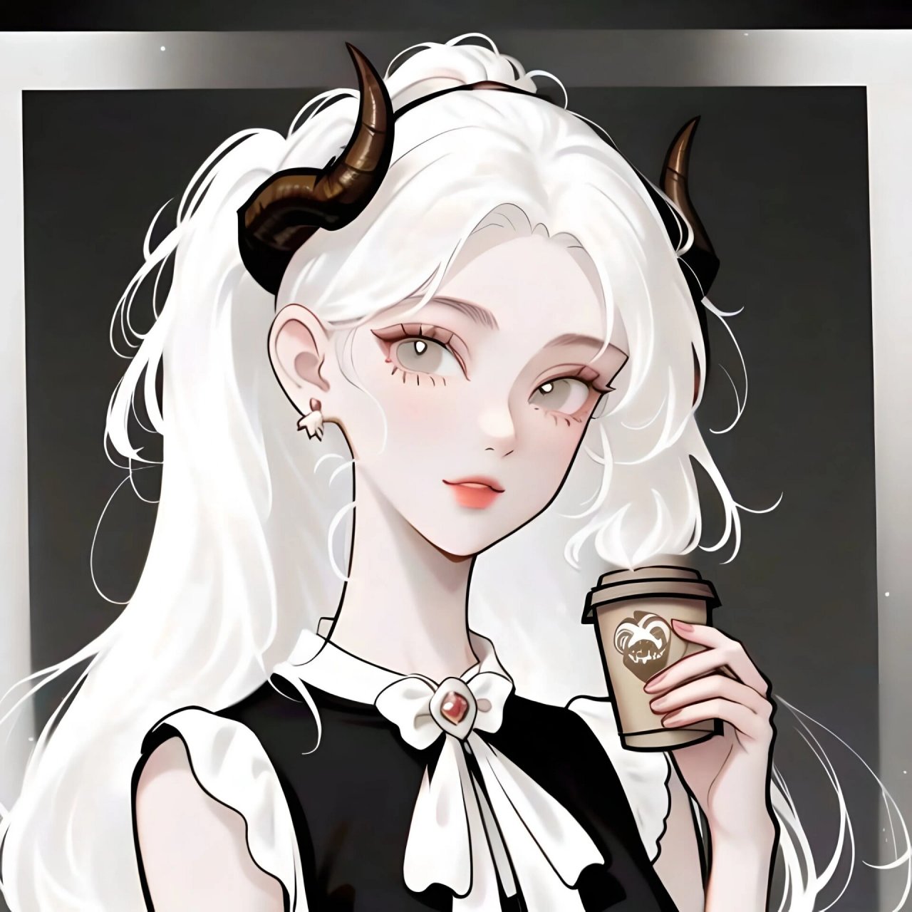 极简头像-十二生肖之丑牛98 十二生肖系列之丑牛98 99长牛角的