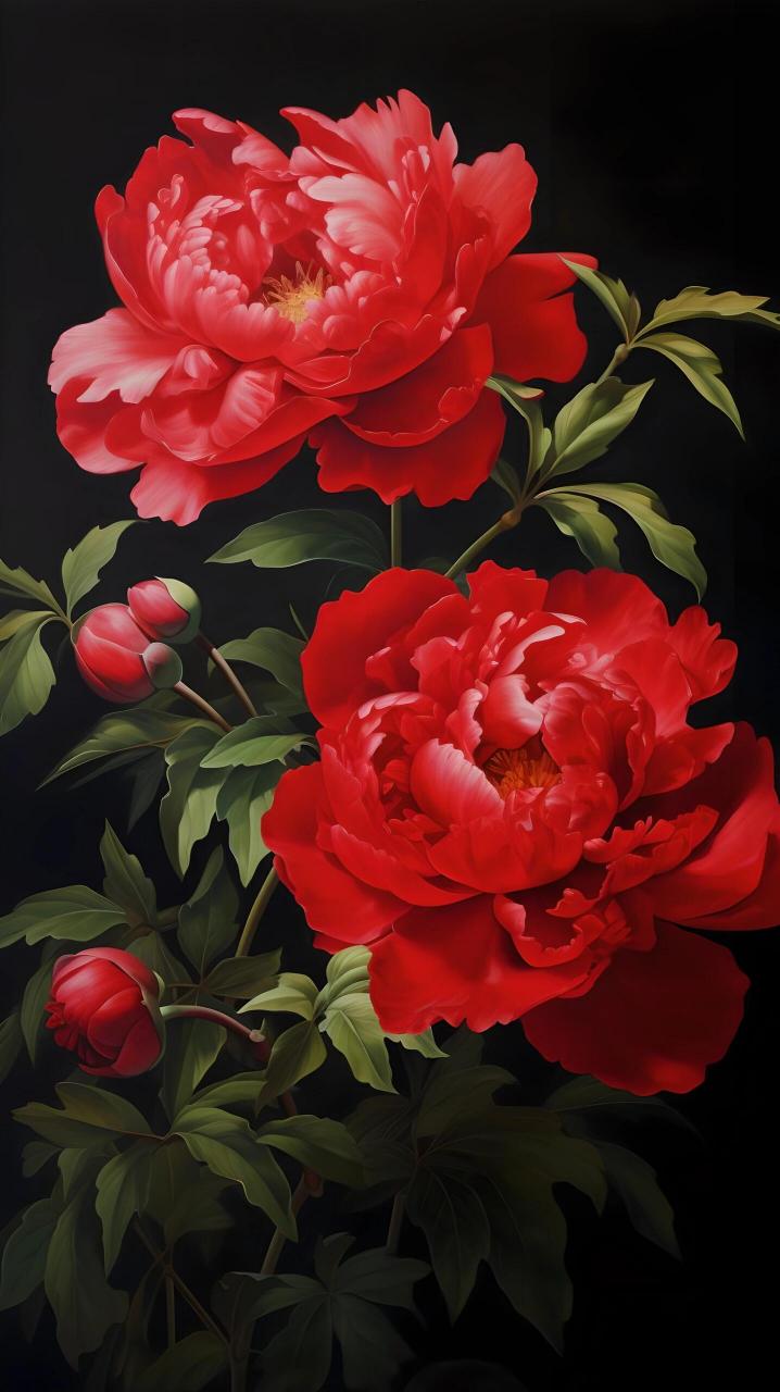 红牡丹(花开富贵)