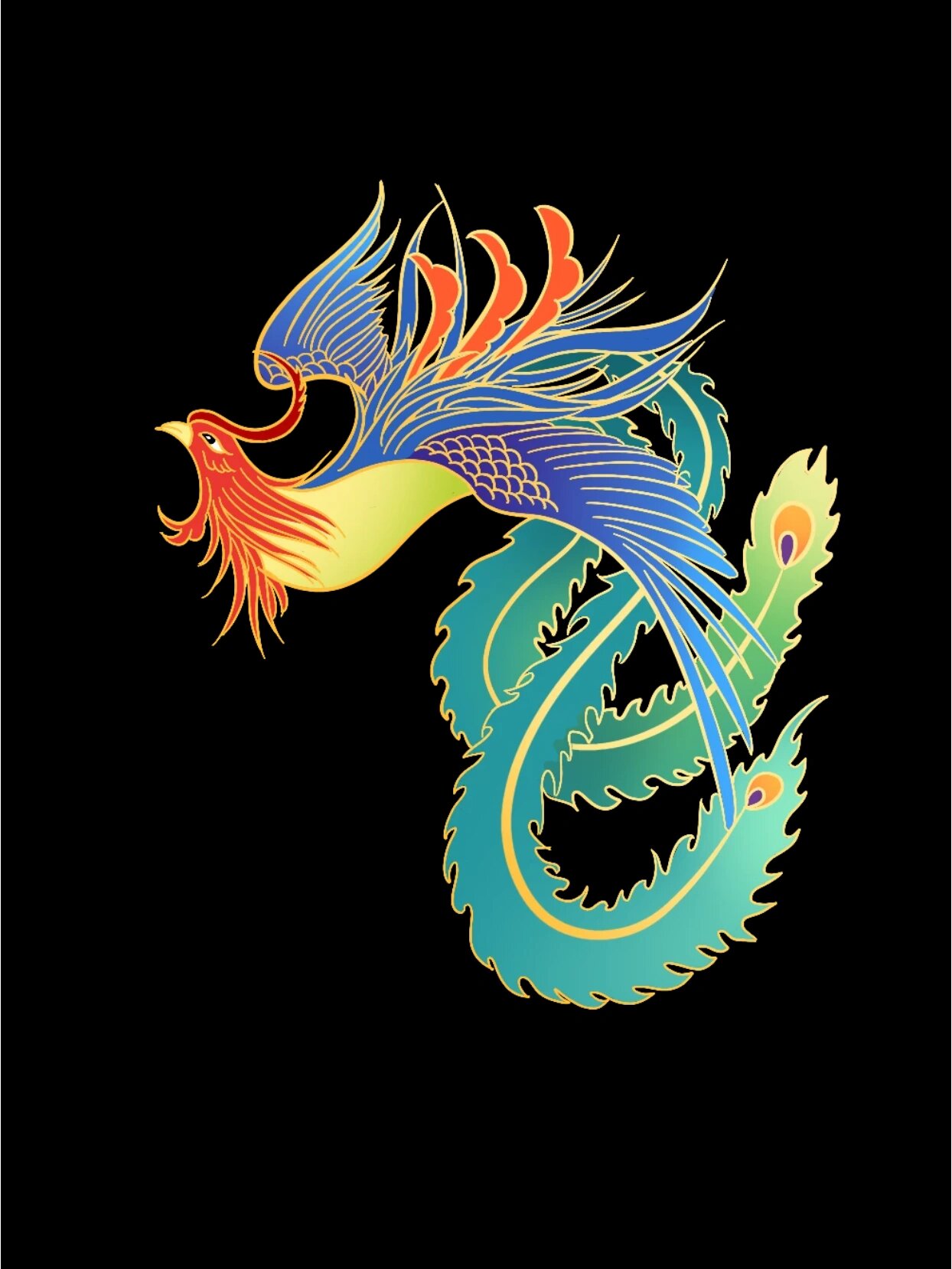 国潮/凤凰/png免抠素材